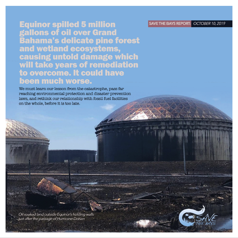 Save the Bays Oil Pollution report