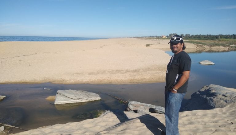 Roger at the lagoon and beach in Todos Santos