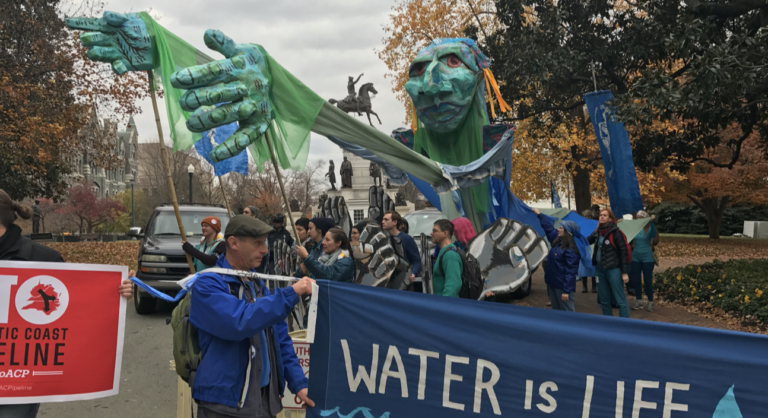 Pipeline protest by Shenandoah Riverkeeper